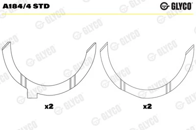 Lavadora de empuje GLYCO A184/4 STD, cigüeñal para AGRALE, EBRO, FOTON, INTERNACIONAL, L Foto 1 de 3