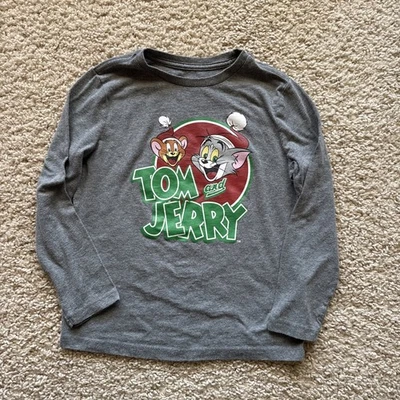Boys’ Tom And Jerry Holiday Long Sleeve Graphic Tee From Old Navy Size S (6/7) - Image 1 of 4