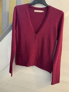 Seasalt Cathedral Cardigan In Plum Red 10 - Picture 1 of 12