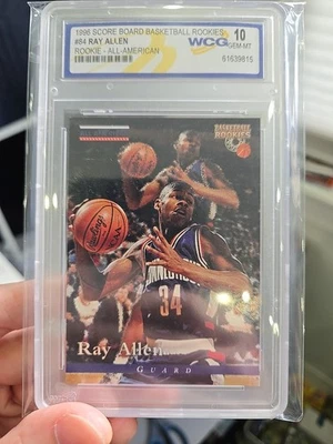 1996 Score Board Basketball Rookies - Ray Allen #84 All-American WCG GEM-MT 10 - Image 1 of 2