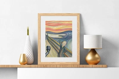 “The Audition” – Acuarela Original | Inspirado en Edvard Munch | Retrato Surrealista Foto 1 de 3