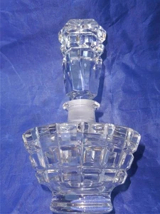 Prism Cut Crystal Clear Perfume Bottle 6" - Picture 1 of 10