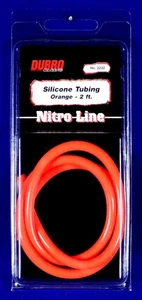 DU-BRO 3/32" ID ORANGE NITRO LINE SILICONE TUBING ( 2 FEET )( CAT. # 2232 ) - Picture 1 of 2