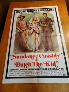 Sudance Cassidy and Butch the Kid Movie Poster 27x41 Folded One Sheet 1976 - Picture 1 of 11