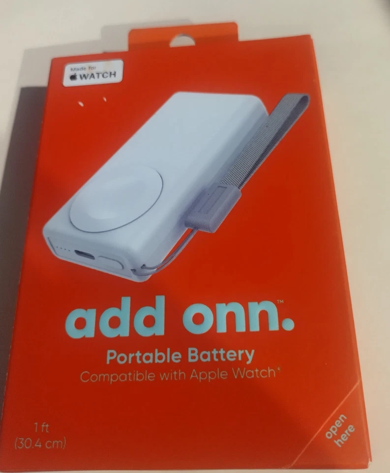 add onn. Портативный аккумулятор совместимый с Apple Watch новый запечатанный - Изображение 1 из 1