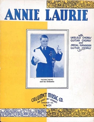 Guitarra Hawaiana Annie Laurie Partituras Victor Young Scottish Folk Song 1935 Foto 1 de 4