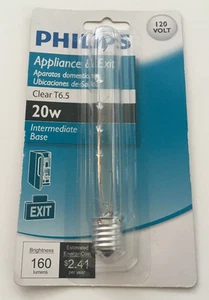 Philips 416263 Exit Sign 20-Watt T6-1/2 Clear Intermediate Base Light Bulb - Picture 1 of 3