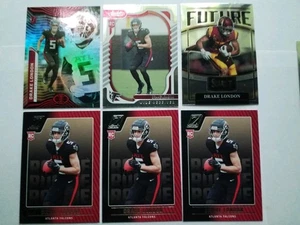 DRAKE LONDON ROOKIE LOT of 6 CARDS - ATLANTA FALCONS - RC Select Zenith Absolute - Bild 1 von 1