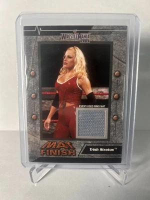 Fleer Wrestlemania XIX 2003 acabado de estera Trish Stratus evento alfombrilla de anillo usada Foto 1 de 2