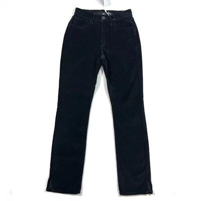 Nuevos Pantalones de Terciopelo 3x1 Tres por Uno Tierra Superior Mini Pierna Dividida Talla 24 Ébano Foto 1 de 4