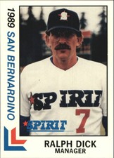 1989 San Bernardino Spirit Best #11 Ralph Dick MGR