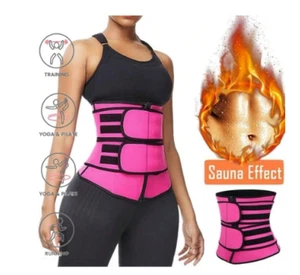 Women Waist Trainer Sauna Neoprene Sweat Belt Tummy Control Yoga Gym Body Shaper - Picture 1 of 21