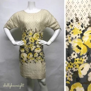 Vestido ANTROPOLOGIE Meadow Rue PEPPERED PLENA Lino Seda Estampado Floral 4 S $188 - Imagen 1 de 12