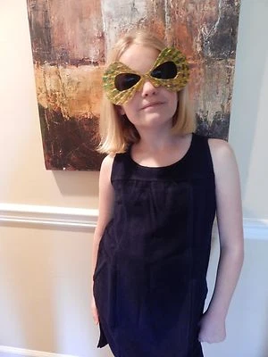 Vestido de felpa 7 8 10 12 nuevo con etiquetas corte redondo azul marino sin mangas reverso $58+ Foto 1 de 4