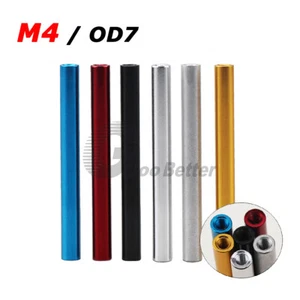 M4 / OD 7mm Aluminum Threaded Sleeve Connector Studs Round Standoff Pillars Nut - Picture 1 of 8