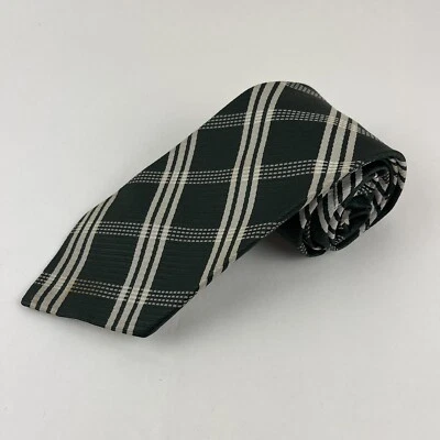 Xadrez verde masculino gravata Riviera - Imagem 1 de 4