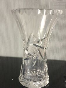 Bohemia Victorian Crystal Glass Vase Geometric Clear Flower Vase Home