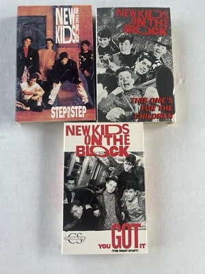New Kids On The Block Cassette Tape Single Lot 3x Right Stuff Step By For The - Image 1 of 4