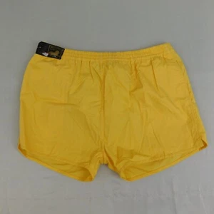 Vintage Deadstock Men's Yellow Branded Lion Men's Lined Beach Shorts Large #1195 - Picture 1 of 9