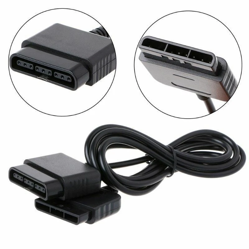 1.8m Controller Extension Cable Cord For Sony Playstation 1 2 PS2/PS1 Console - Image 1 of 4
