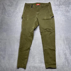 Pantalones de mezclilla Nike Tech para hombre 34 verde oliva algodón elástico pierna cónica cremallera mosca - Imagen 1 de 13