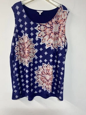 Top Coral Bay 2X Plus Tank Cuello Redondo Sin Mangas Informal Para Mujer Foto 1 de 4