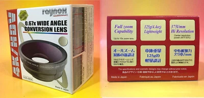 RAYNOX HDS-680 HDS-680K 0.67x Wide Angle Lens R21/R20/R200/R28/R26/R206 37-43mm - Image 1 of 4