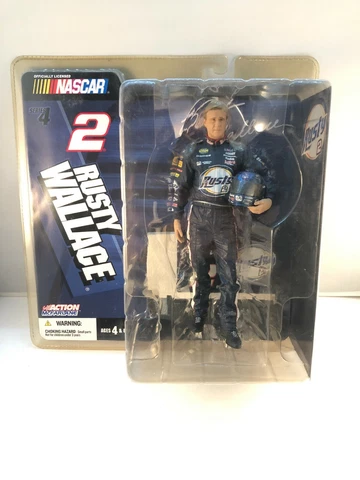 NASCAR #2 Rusty Wallace Series 4 Blue Figure McFarlane 2005 NEW SEALED Cover