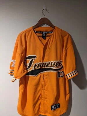 Camiseta deportiva de béisbol vintage de los 90 Tennessee College naranja grande para principiantes Foto 1 de 4