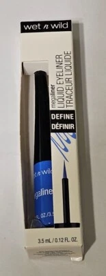 Wet n Wild Mega Liner Voltage Blue 873A Liquid Eyeliner Stays Put Fast Dry NEW  - Image 1 of 4