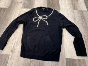 Ted Baker Black Rhonestone Box Sweater Authentic Size 4 - Picture 1 of 4