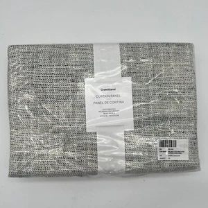 Crate & Barrel Textured Polyester Curtain Panel 52 X 84 Cotton Lined Blue Niebla - Picture 1 of 7