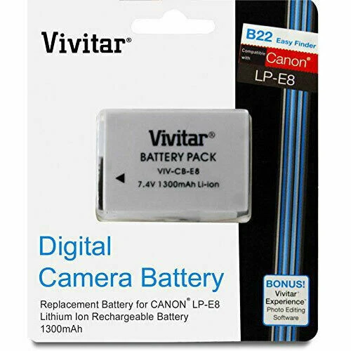 Vivitar Lithium Ion Replacement Battery For Canon LP-E8