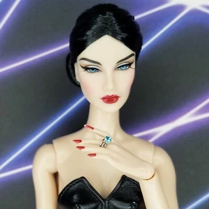 Fashion Royalty Poppy Parker Integrity Toys Jewelry Silver Blue Rhinestone Ring - Picture 1 of 2