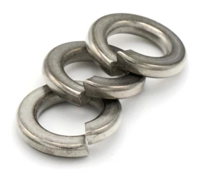 ALBANY COUNTY FASTENERS Marine Grade 316 Stainless Steel Lock Washers Medium Split Ring - Sizes #4 to 2"
