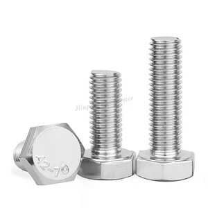 Tornillo de cabeza hexagonal de rosca izquierda M10 M12 M14 M16 pernos hexagonales A2 acero inoxidable - Imagen 1 de 8