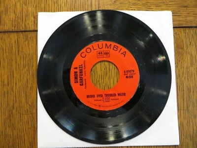 Simon & Garfunkel – Bridge Over Troubled Water 1970 4-45079 7" Single EX/Generic - Image 1 of 2