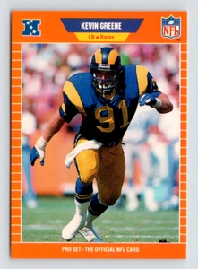 1989 Pro Set Karte, #201 Kevin Greene, Hall of Famer, Los Angeles Rams - Bild 1 von 3