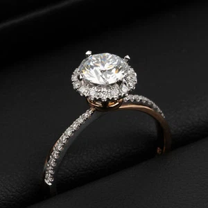 Anillo de compromiso de diamantes cultivados en laboratorio de 1,02 quilates con certificación IGI E/VS1 - Imagen 1 de 6