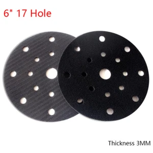 6" 17 Loch Interface Pad Haken & Schleife Schleifen Polierscheibe Stützpads Kissen - Bild 1 von 5