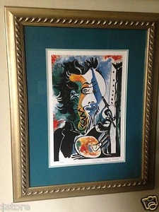 "THE ARTIST" Lithograph Limited Edition Collection Domaine PICASSO Nicely framed - Picture 1 of 5