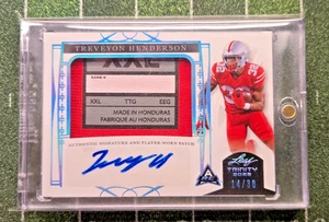 2022 Leaf Treveyon Henderson *Player Worn Laundry Tag* Auto Color Match - Picture 1 of 5