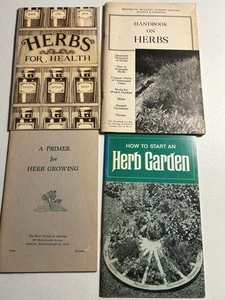 Lot x4 Vintage Herbs Books Garden Health Primer Growing Handbook Primer - Imagen 1 de 8