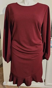 Unbranded Burgundy Dress w/ Ruffles - Sz 2XL - Bild 1 von 5