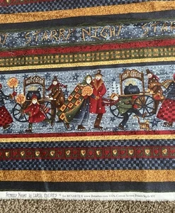 STARRY NIGHT By Carol Endres For Berate. Cotton Christmas Border Fabric 2 Yds - Picture 1 of 3