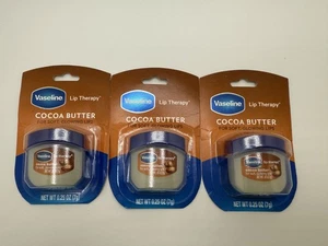 Vaseline Lip Therapy Kakaobutter 0,25oz - Reisegröße feuchtigkeitsspendende Lippen (3er Pack) - Bild 1 von 1