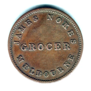 Australia Token. Nokes 1/2d - Melbourne Vic.. Hotham Commemorative.. aEF/gVF - Imagen 1 de 2