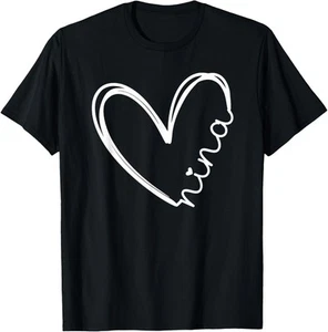 Funny Nina Heart for Grandma Mother Day Women T-Shirt Hoodie - Picture 1 of 16