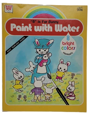 Whitman 1978 Paint With Water "B" Is For Bunny #1749-33 Foto 1 de 4