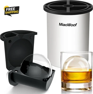 Máquina de cubitos de hielo transparente, máquina de bolas de hielo transparente grande de acero inoxidable de 2,5 pulgadas Foto 1 de 4